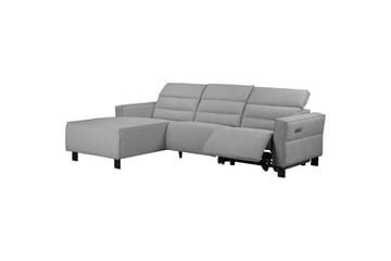 Reclinersoffa med hörn Loft24 Carpari Reclinersoffa 3-sits Grey Left-faced Belfast fabric - Möbler - Vardagsrum - Soffor - Reclinersoffor & Biosoffor