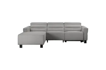 Reclinersoffa med hörn Loft24 Carpari Reclinersoffa 3-sits Grey Left-faced Belfast fabric