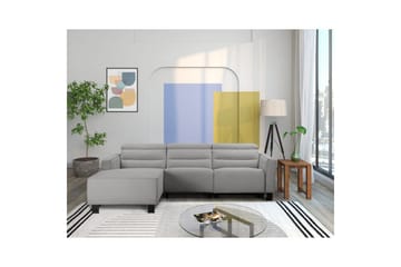 Reclinersoffa med hörn Loft24 Carpari Reclinersoffa 3-sits Grey Left-faced Belfast fabric - Möbler - Vardagsrum - Soffor - Reclinersoffor & Biosoffor