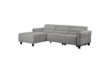 Reclinersoffa med hörn Loft24 Carpari Reclinersoffa 3-sits Grey Left-faced Belfast fabric - Möbler - Vardagsrum - Soffor - Reclinersoffor & Biosoffor