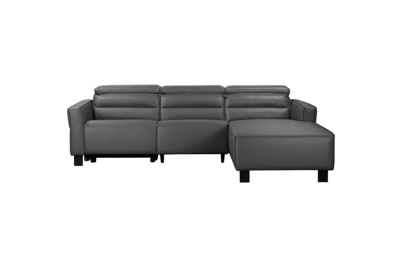 Reclinersoffa med hörn Loft24 Carpari Reclinersoffa 3-sits Grey Right-faced Artificial leather