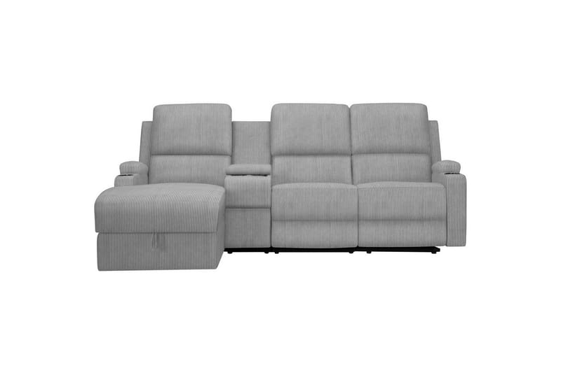 Reclinersoffa med hörn Loft24 Dallas Reclinersoffa 3-sits Grey Left-faced