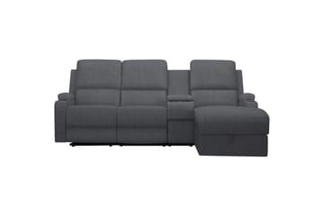 Reclinersoffa med hörn Loft24 Dallas Reclinersoffa 3-sits Grey Right-faced
