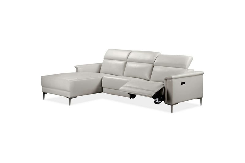 Reclinersoffa med hörn Loft24 Hörnsoffa 3-sits Lund Cream White Vänster - Möbler - Vardagsrum - Soffor - Reclinersoffor & Biosoffor