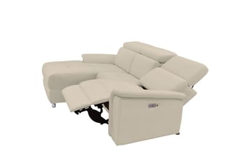 Reclinersoffa med hörn Loft24 Hörnsoffa 3-sits Pareli Vit Vänster - Möbler - Vardagsrum - Soffor - Reclinersoffor & Biosoffor