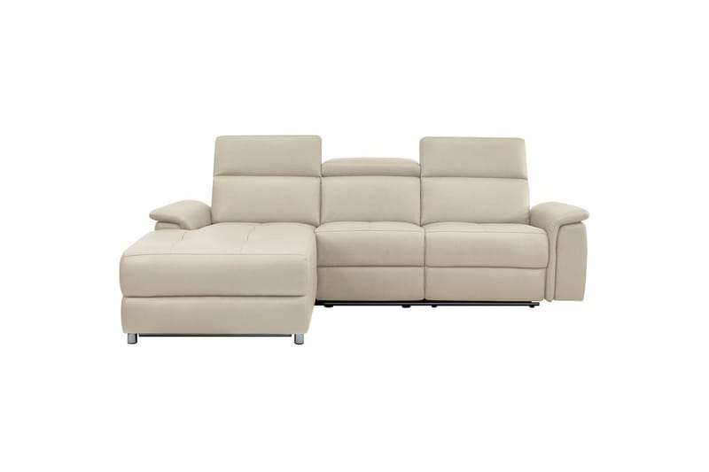 Reclinersoffa med hörn Loft24 Hörnsoffa 3-sits Pareli Vit Vänster - Möbler - Vardagsrum - Soffor - Reclinersoffor & Biosoffor