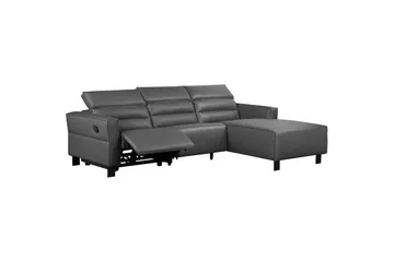 Reclinersoffa med hörn Loft24 Hörnsoffa Loft24 Carpari med manuell recliner Grey Right-faced Belfast fabric - Möbler - Vardagsrum - Soffor - Reclinersoffor & Biosoffor