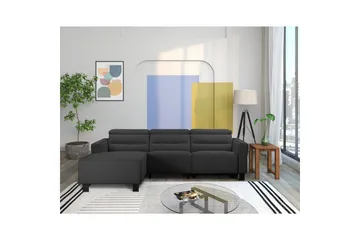 Reclinersoffa med hörn Loft24 Hörnsoffa Loft24 Carpari med manuell recliner Grey1 Left-faced Belfast fabric - Möbler - Vardagsrum - Soffor - Reclinersoffor & Biosoffor
