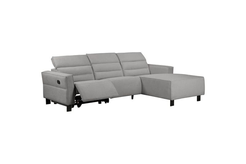 Reclinersoffa med hörn Loft24 Hörnsoffa Loft24 Carpari med manuell recliner Grey1 Right-faced Belfast fabric - Möbler - Vardagsrum - Soffor - Reclinersoffor & Biosoffor