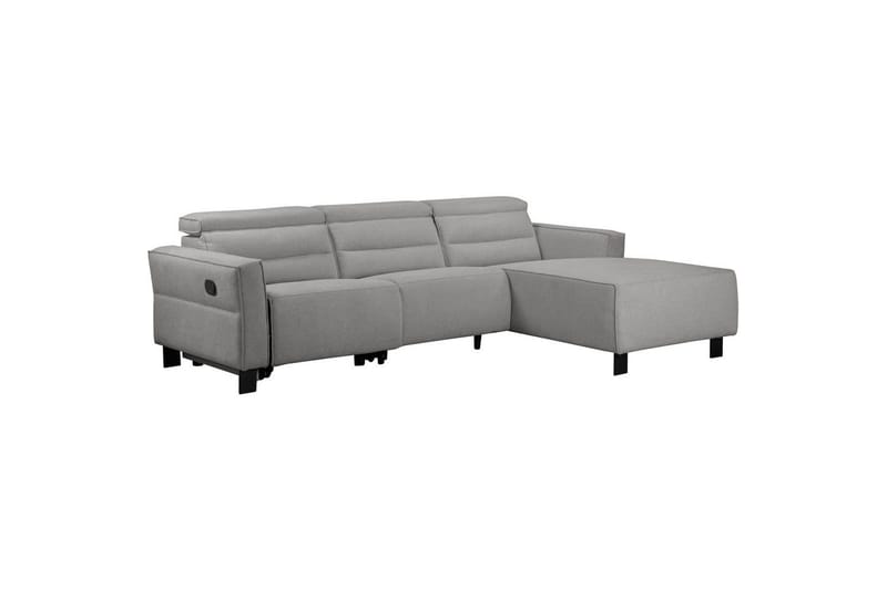 Reclinersoffa med hörn Loft24 Hörnsoffa Loft24 Carpari med manuell recliner Grey1 Right-faced Belfast fabric - Möbler - Vardagsrum - Soffor - Reclinersoffor & Biosoffor