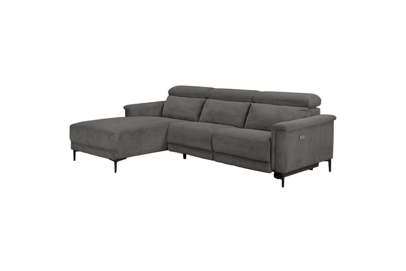 Reclinersoffa med hörn Loft24 Hörnsoffa Loft24 Lund med elektrisk recliner Grey Left-faced - Möbler - Vardagsrum - Soffor - Reclinersoffor & Biosoffor