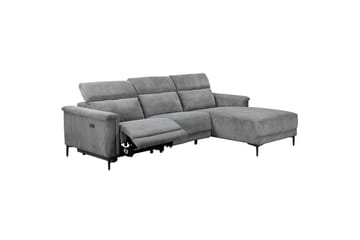 Reclinersoffa med hörn Loft24 Hörnsoffa Loft24 Lund med elektrisk recliner Grey Right-faced - Möbler - Vardagsrum - Soffor - Reclinersoffor & Biosoffor