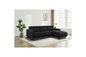 Reclinersoffa med hörn Loft24 Skaane Reclinersoffa 3-sits Black1 Artificial leather - Möbler - Vardagsrum - Soffor - Reclinersoffor & Biosoffor