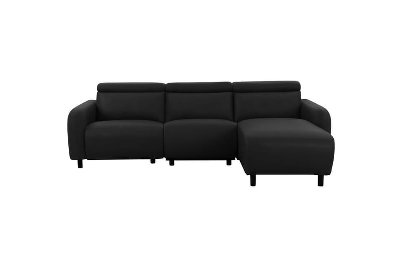 Reclinersoffa med hörn Loft24 Skaane Reclinersoffa 3-sits Black1 Artificial leather