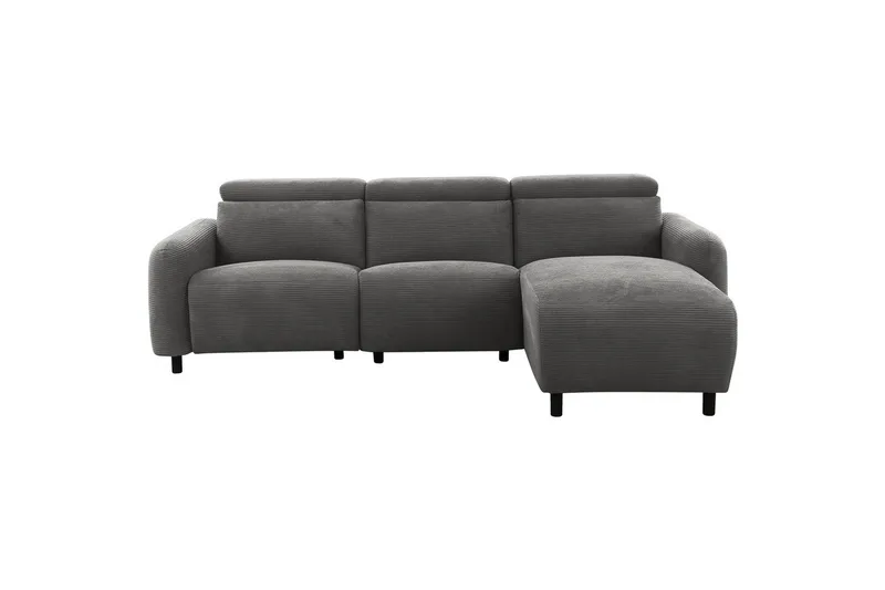 Reclinersoffa med hörn Loft24 Skaane Reclinersoffa 3-sits Grå Höger Manchester