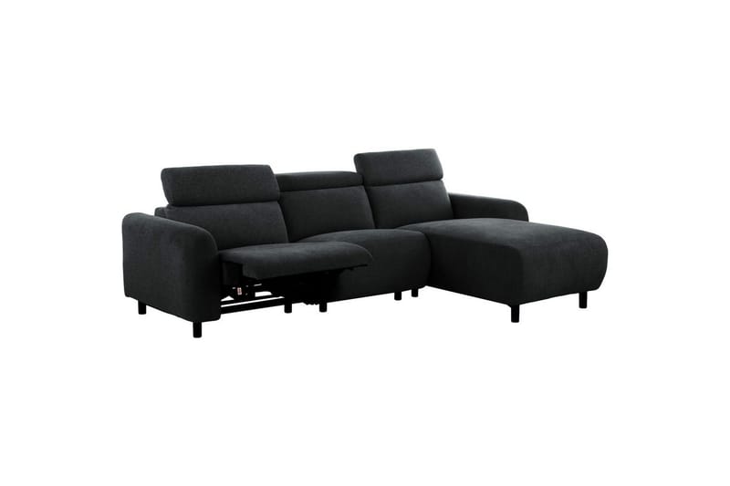 Reclinersoffa med hörn Loft24 Skaane Reclinersoffa 3-sits Grey Belfast fabric - Möbler - Vardagsrum - Soffor - Reclinersoffor & Biosoffor