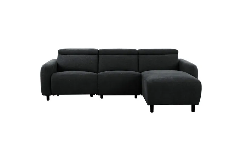 Reclinersoffa med hörn Loft24 Skaane Reclinersoffa 3-sits Grey Belfast fabric