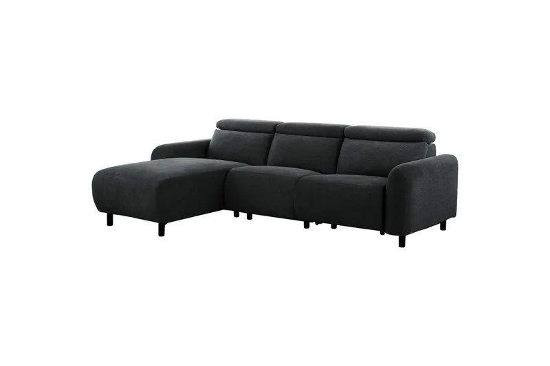 Reclinersoffa med hörn Loft24 Skaane Reclinersoffa 3-sits Grey Left-faced Manchester - Möbler - Vardagsrum - Soffor - Reclinersoffor & Biosoffor
