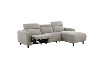 Reclinersoffa med hörn Loft24 Skaane Reclinersoffa 3-sits Grey Right-faced Manchester - Möbler - Vardagsrum - Soffor - Reclinersoffor & Biosoffor