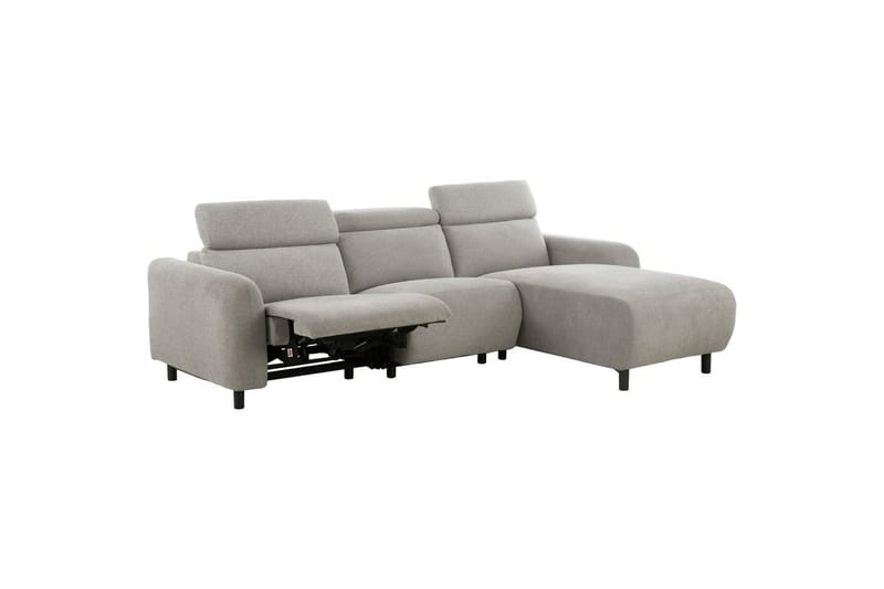 Reclinersoffa med hörn Loft24 Skaane Reclinersoffa 3-sits Grey1 Belfast fabric - Möbler - Vardagsrum - Soffor - Reclinersoffor & Biosoffor