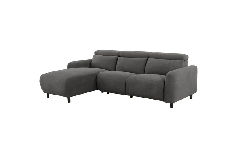 Reclinersoffa med hörn Loft24 Skaane Reclinersoffa 3-sits Grey1 Right-faced Manchester - Möbler - Vardagsrum - Soffor - Reclinersoffor & Biosoffor
