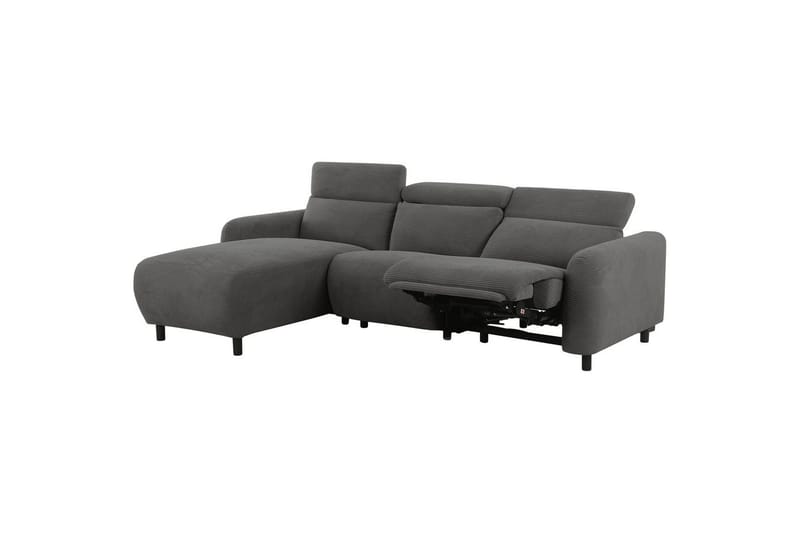 Reclinersoffa med hörn Loft24 Skaane Reclinersoffa 3-sits Grey1 Right-faced Manchester - Möbler - Vardagsrum - Soffor - Reclinersoffor & Biosoffor
