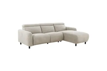 Reclinersoffa med hörn Loft24 Skaane Reclinersoffa 3-sits Vit Höger Manchester - Möbler - Vardagsrum - Soffor - Reclinersoffor & Biosoffor