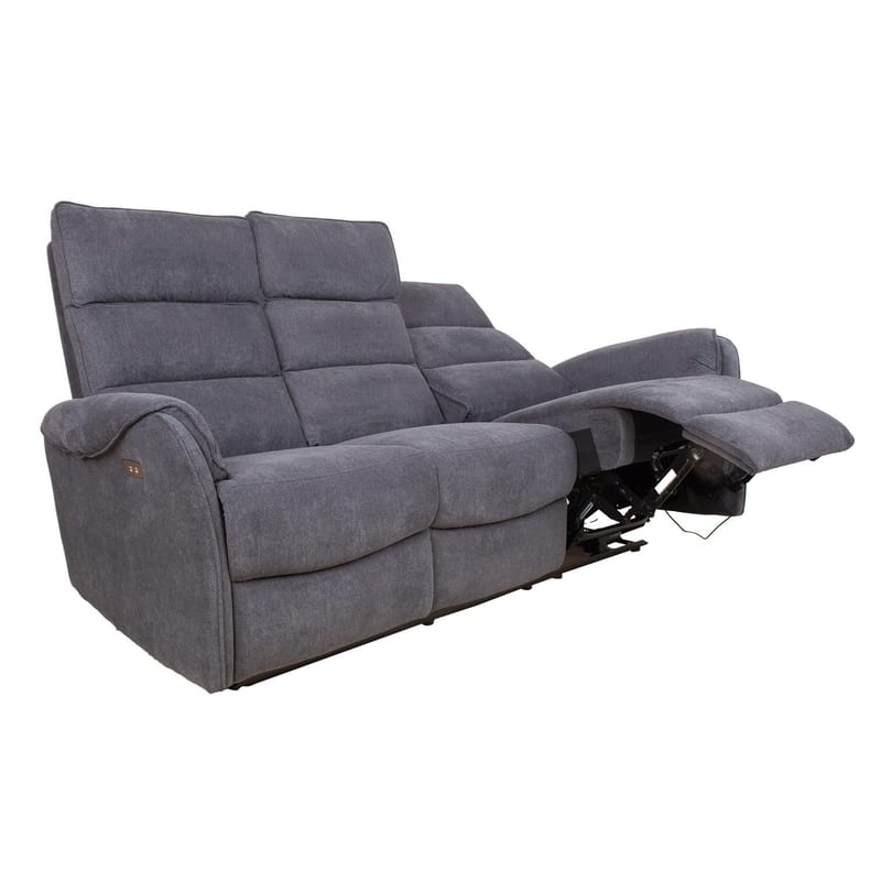 Reclinersoffa Mörvik 3-sits med elektrisk mekanism - blågrå - Möbler - Vardagsrum - Soffor - Reclinersoffor & Biosoffor