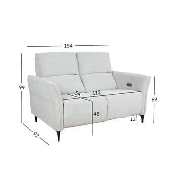 Reclinersoffa Näsdal 2-sits med elektrisk mekanism - ljusbeige - Möbler - Vardagsrum - Soffor - Reclinersoffor & Biosoffor