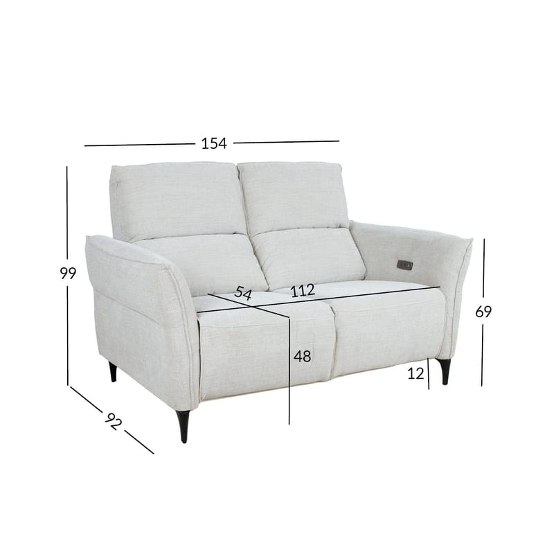 Reclinersoffa Näsdal 2-sits med elektrisk mekanism - ljusbeige - Möbler - Vardagsrum - Soffor - Reclinersoffor & Biosoffor