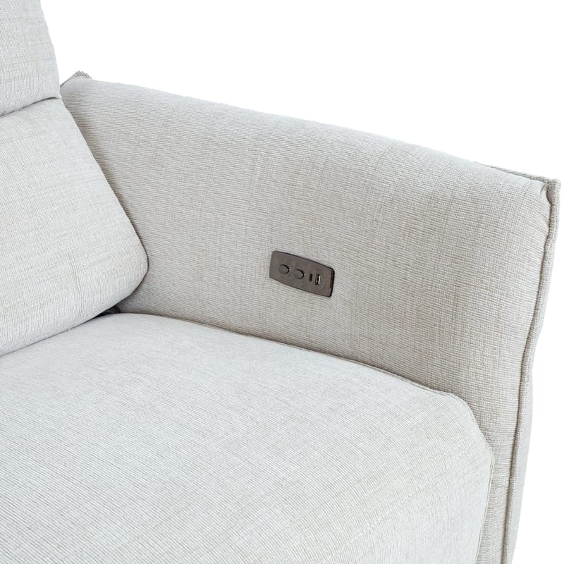 Reclinersoffa Näsdal 3-sits med elektrisk mekanism - ljusbeige - Möbler - Vardagsrum - Soffor - Reclinersoffor & Biosoffor