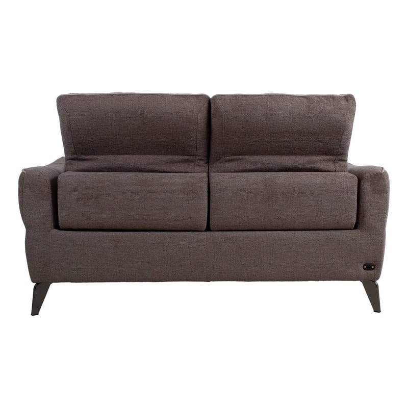 Reclinersoffa Nordan 2-sits elektrisk - ljusbrun med beige passpoal - Möbler - Vardagsrum - Soffor - Reclinersoffor & Biosoffor