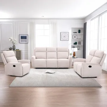 Reclinersoffa Östvik 2-sits med manuell mekanism - beige - Möbler - Vardagsrum - Soffor - Reclinersoffor & Biosoffor
