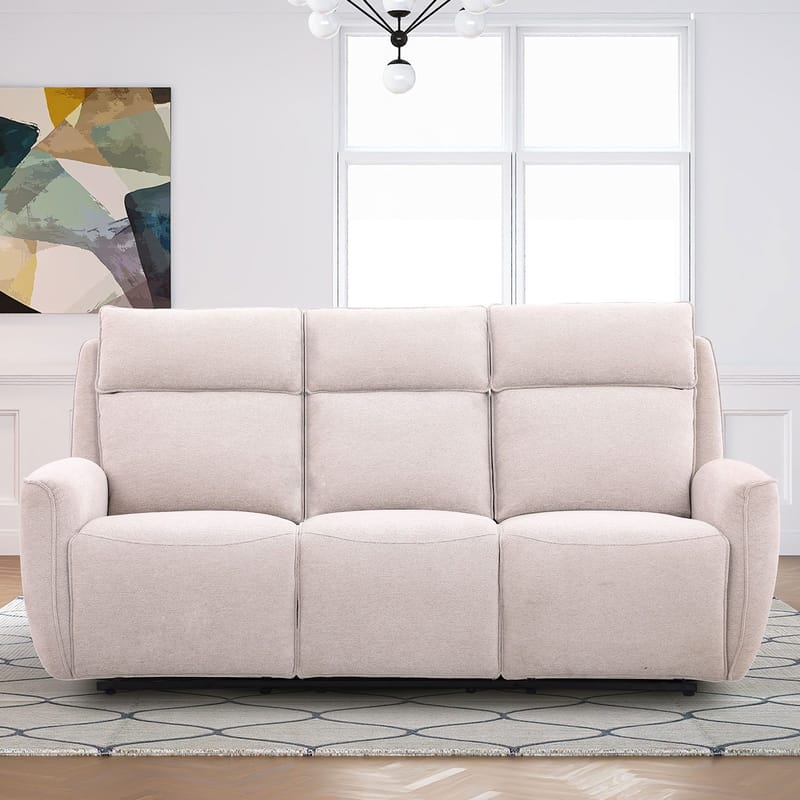 Reclinersoffa Östvik 3-sits med manuell mekanism - beige - Möbler - Vardagsrum - Soffor - Reclinersoffor & Biosoffor