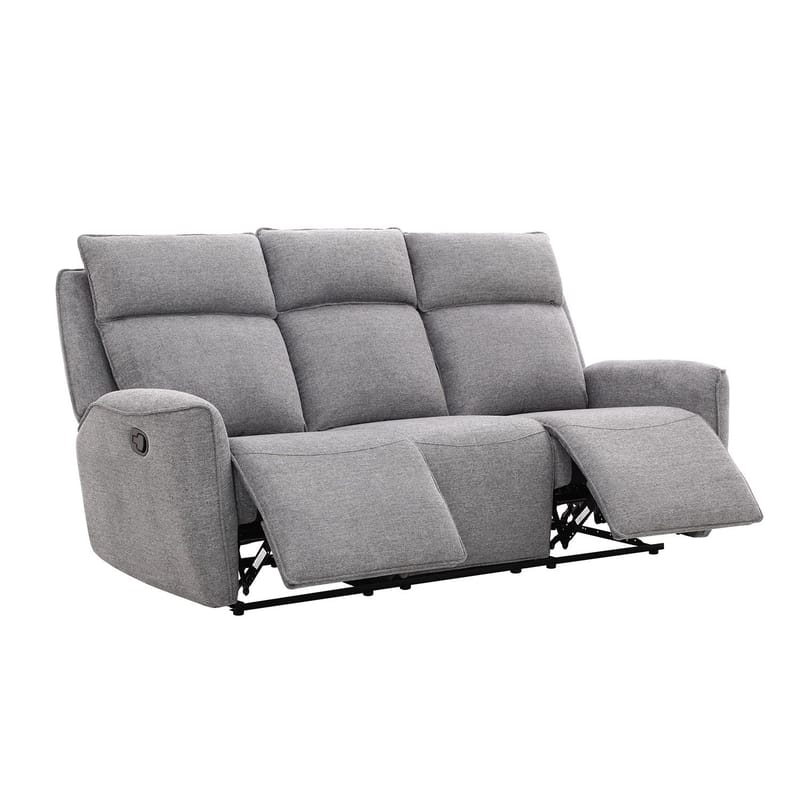 Reclinersoffa Östvik 3-sits med manuell mekanism - grå - Möbler - Vardagsrum - Soffor - Reclinersoffor & Biosoffor