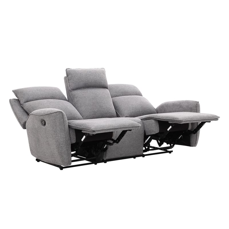 Reclinersoffa Östvik 3-sits med manuell mekanism - grå - Möbler - Vardagsrum - Soffor - Reclinersoffor & Biosoffor
