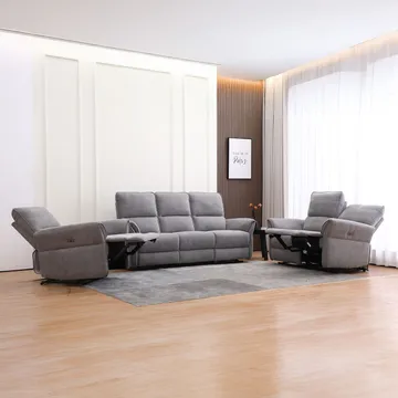 Reclinersoffa Ravdal 2-sits med elektrisk mekanism - grå - Möbler - Vardagsrum - Soffor - Reclinersoffor & Biosoffor