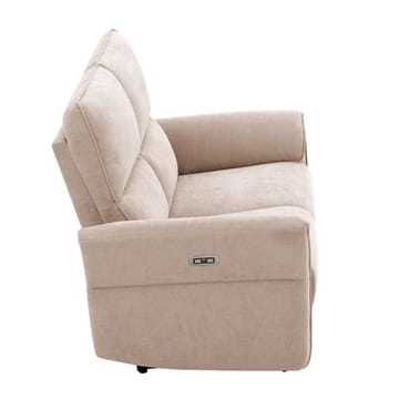 Reclinersoffa Ravdal 2-sits med elektrisk mekanism - ljusbrun - Möbler - Vardagsrum - Soffor - Reclinersoffor & Biosoffor