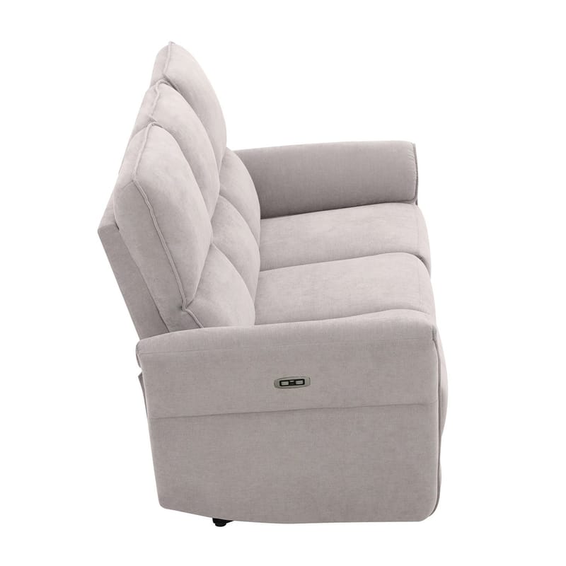 Reclinersoffa Ravdal 3-sits med elektrisk mekanism - grå - Möbler - Vardagsrum - Soffor - Reclinersoffor & Biosoffor