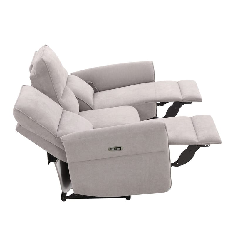 Reclinersoffa Ravdal 3-sits med elektrisk mekanism - grå - Möbler - Vardagsrum - Soffor - Reclinersoffor & Biosoffor