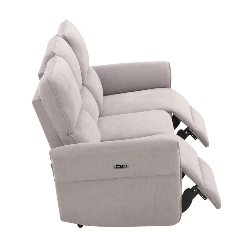 Reclinersoffa Ravdal 3-sits med elektrisk mekanism - grå - Möbler - Vardagsrum - Soffor - Reclinersoffor & Biosoffor