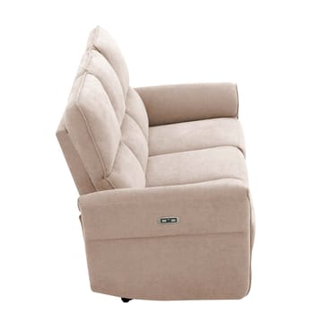 Reclinersoffa Ravdal 3-sits med elektrisk mekanism - ljusbrun - Möbler - Vardagsrum - Soffor - Reclinersoffor & Biosoffor
