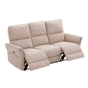 Reclinersoffa Ravdal 3-sits med elektrisk mekanism - ljusbrun - Möbler - Vardagsrum - Soffor - Reclinersoffor & Biosoffor