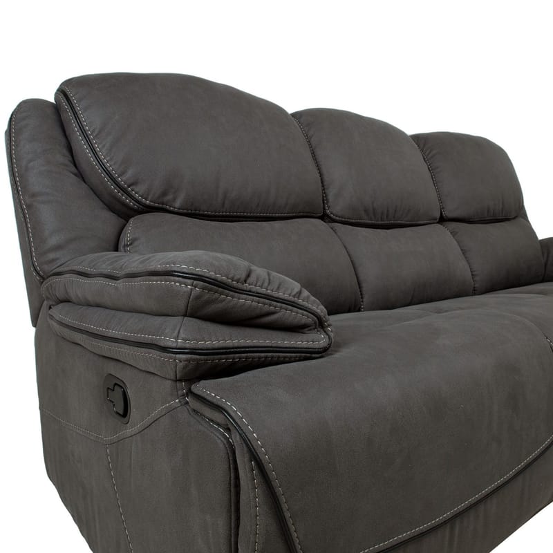 Reclinersoffa Sälmar 3-sits med manuell mekanism - grå - Möbler - Vardagsrum - Soffor - Reclinersoffor & Biosoffor
