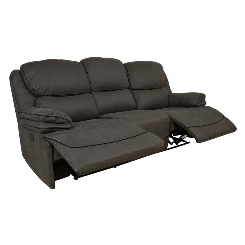 Reclinersoffa Sälmar 3-sits med manuell mekanism - grå - Möbler - Vardagsrum - Soffor - Reclinersoffor & Biosoffor