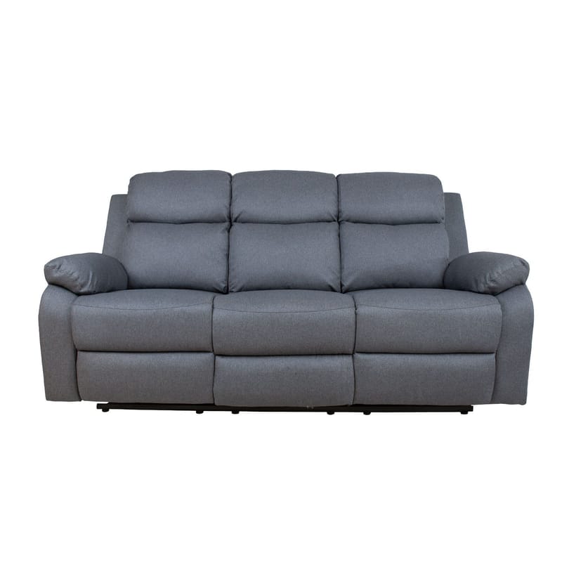 Reclinersoffa Toviny 3-sits med manuell mekanism - mörkgrå - Möbler - Vardagsrum - Soffor - Reclinersoffor & Biosoffor