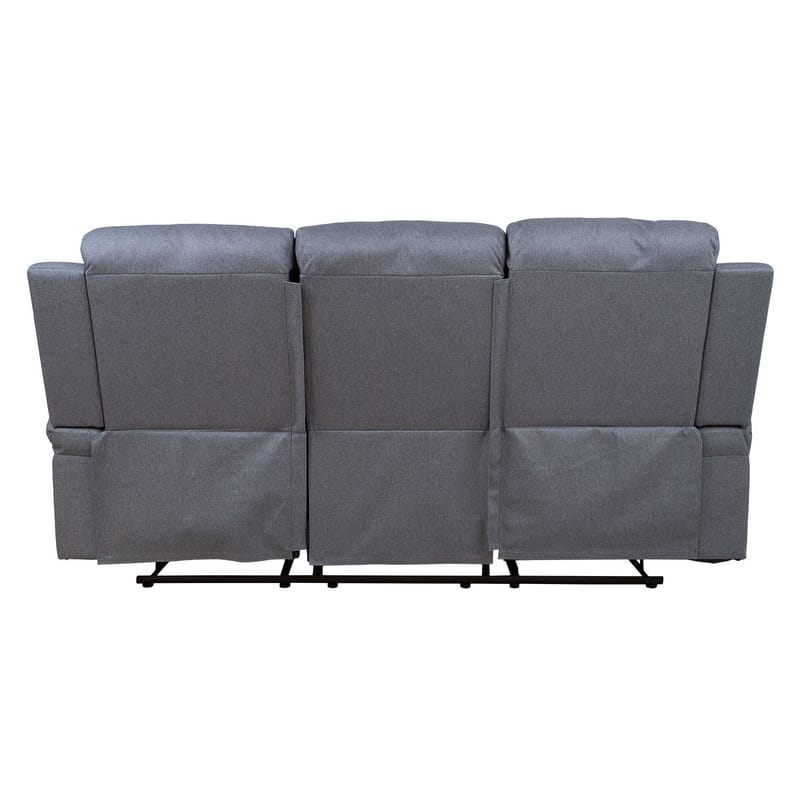 Reclinersoffa Toviny 3-sits med manuell mekanism - mörkgrå - Möbler - Vardagsrum - Soffor - Reclinersoffor & Biosoffor
