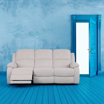 Reclinersoffa Tränor 3-sits med elektrisk mekanism - naturvit - Möbler - Vardagsrum - Soffor - Reclinersoffor & Biosoffor