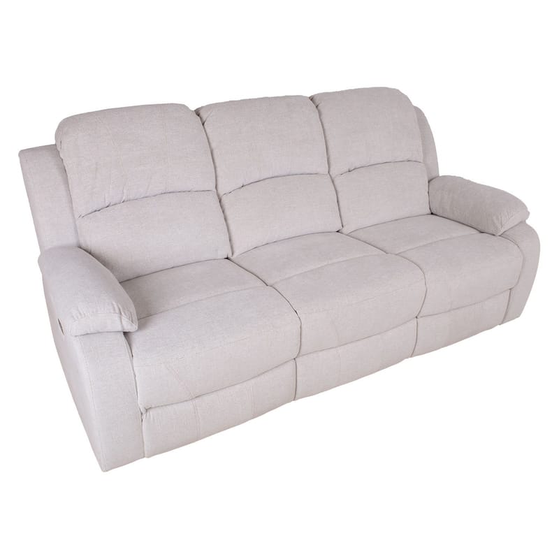 Reclinersoffa Tränor 3-sits med elektrisk mekanism - naturvit - Möbler - Vardagsrum - Soffor - Reclinersoffor & Biosoffor