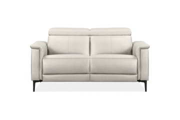 Reclinersoffa utan hörn Loft24 2-sitssoffa Lund Kräm, Läder/PU, Manuell vilstol Cream White - Möbler - Vardagsrum - Soffor - Reclinersoffor & Biosoffor
